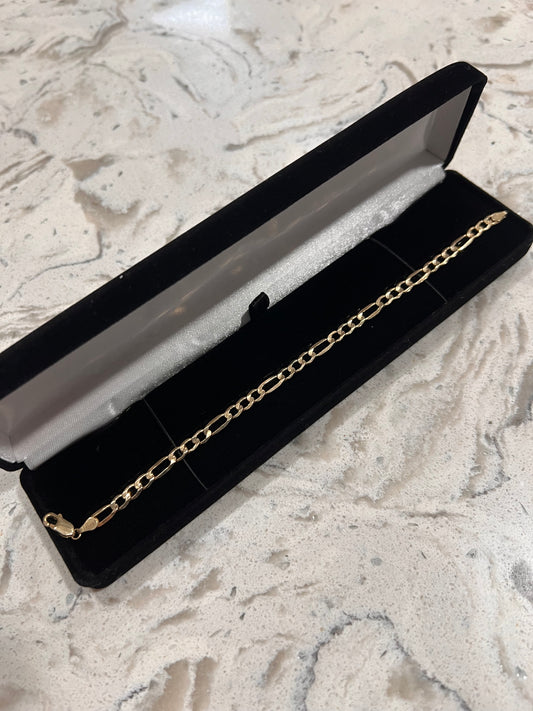 14k real solid gold FIGARO BRACELET