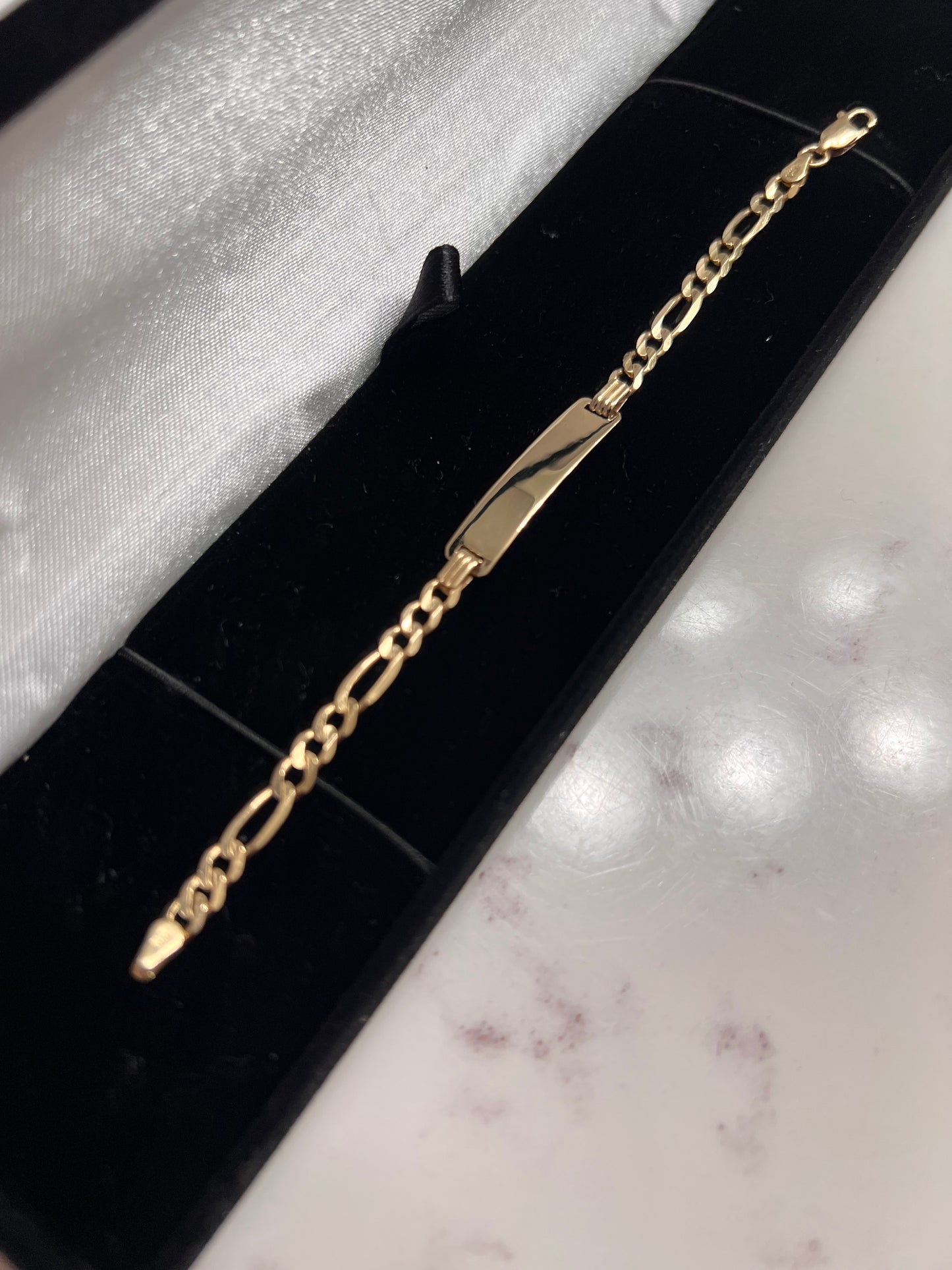 14k solid Figaro baby bracelet