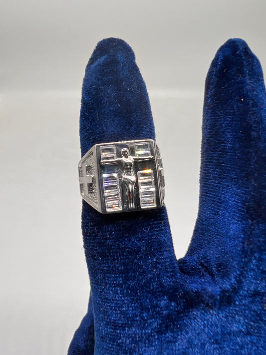 Jesus ring real silver