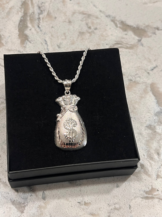 Real silver money bag chainset