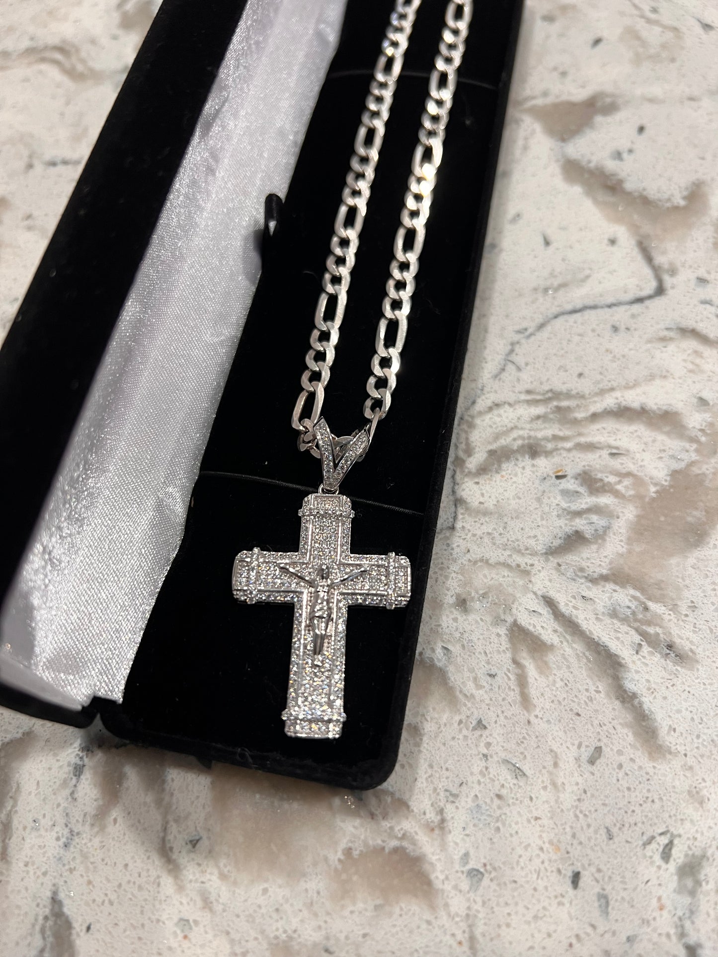 Real silver cross chainset