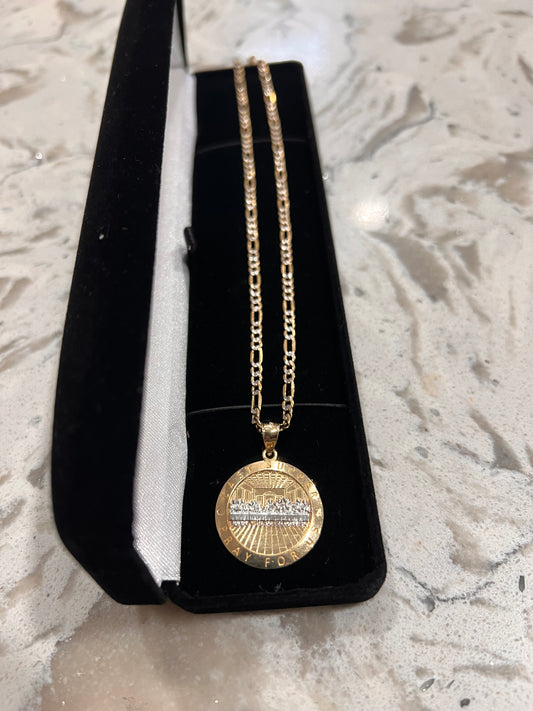 14k real gold last supper set