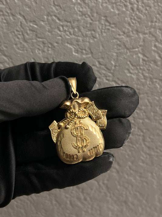 10k real gold large money bag