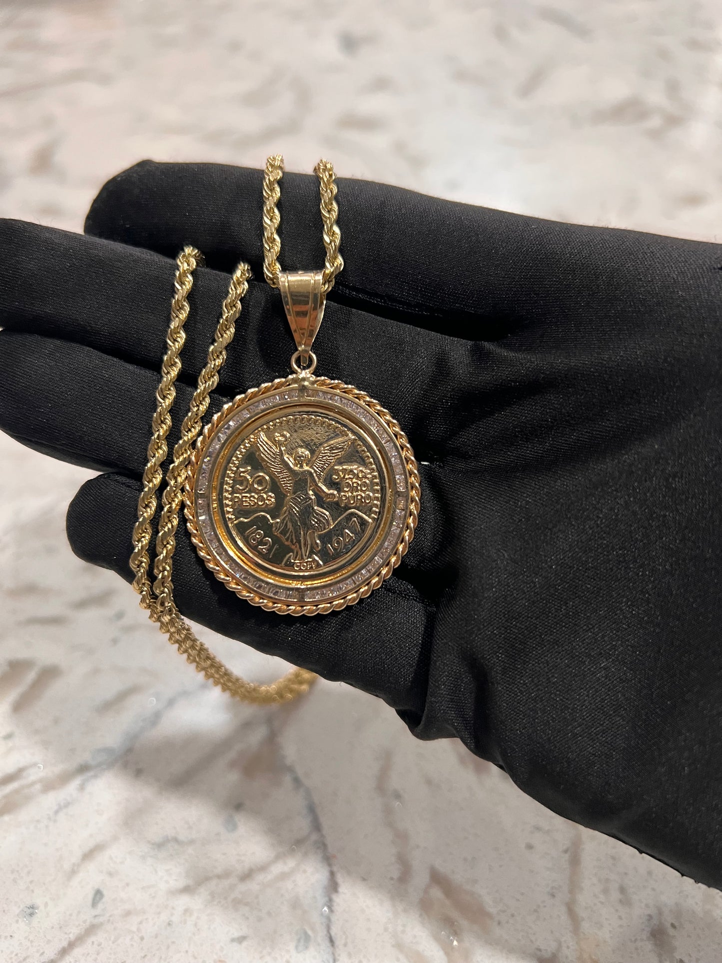 14k real gold centenario replica set