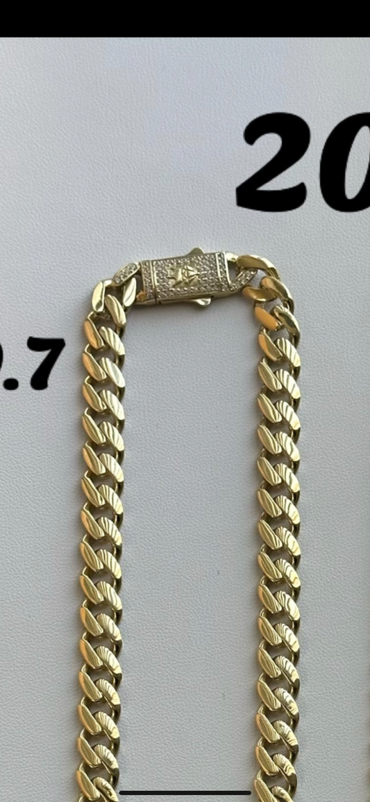 Monaco cuban chain real 14k gold