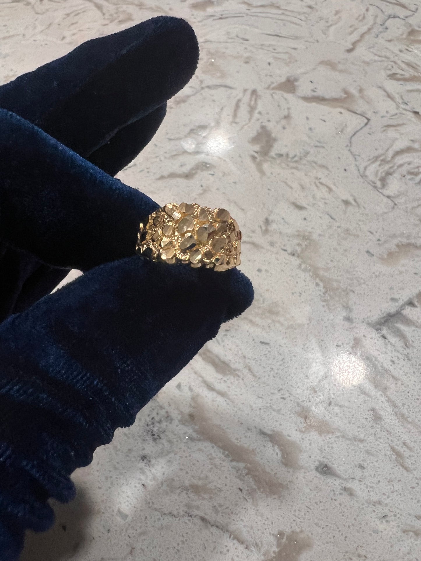 10k real gold nugget ring