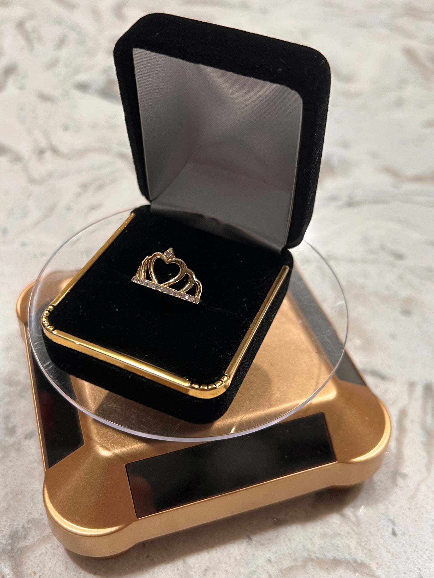 14k real gold crown ring