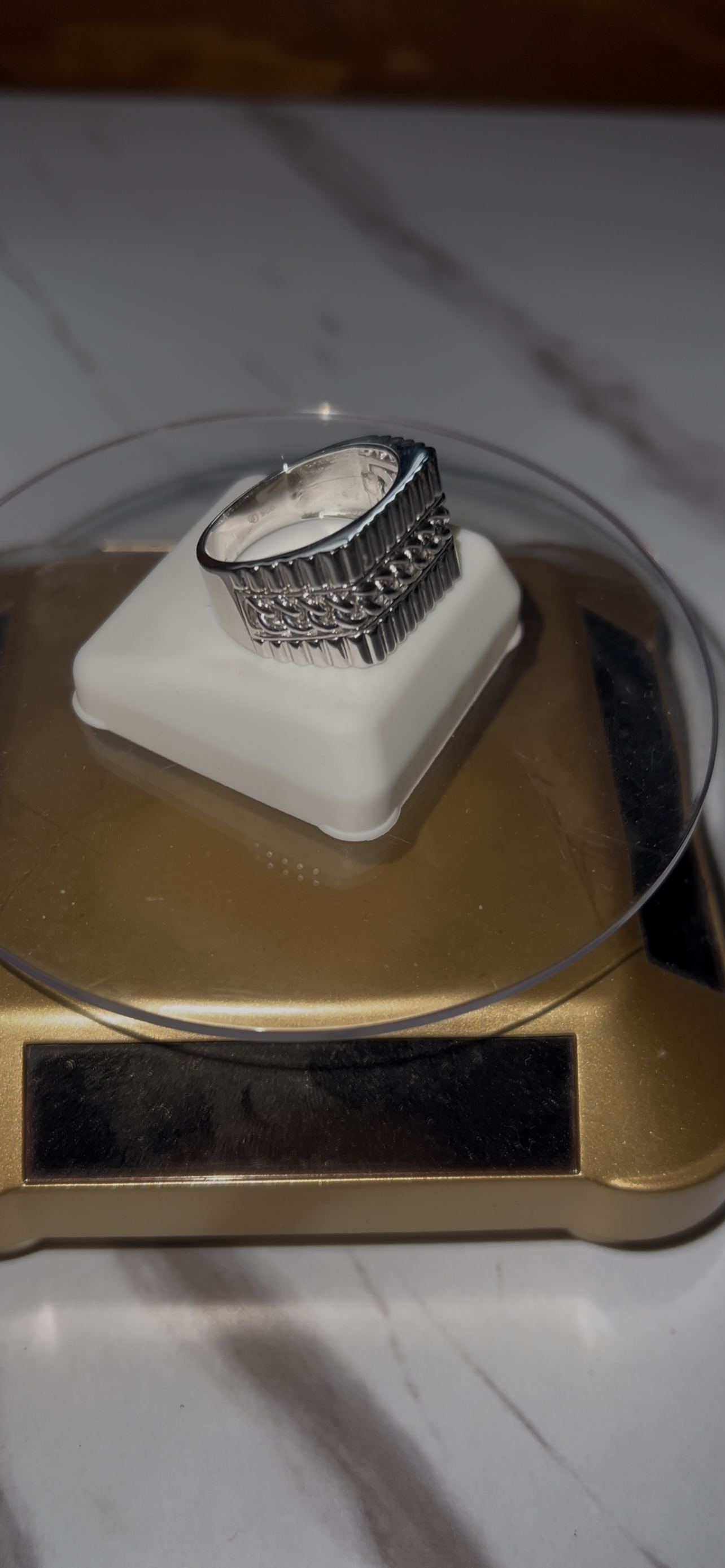 Real silver unique ring