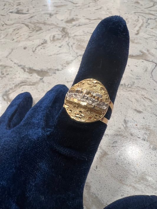 14k real gold last supper ring