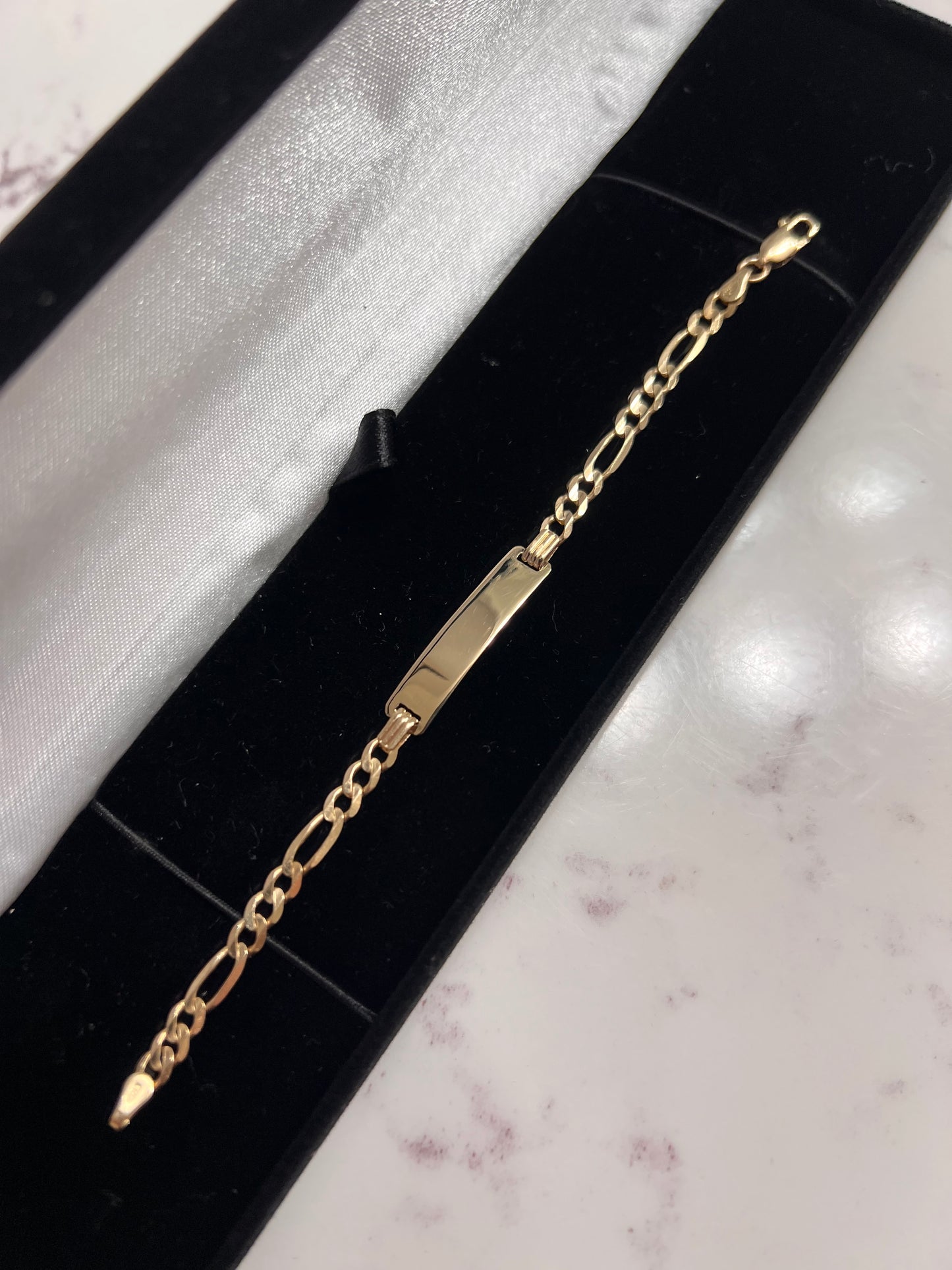 14k solid Figaro baby bracelet