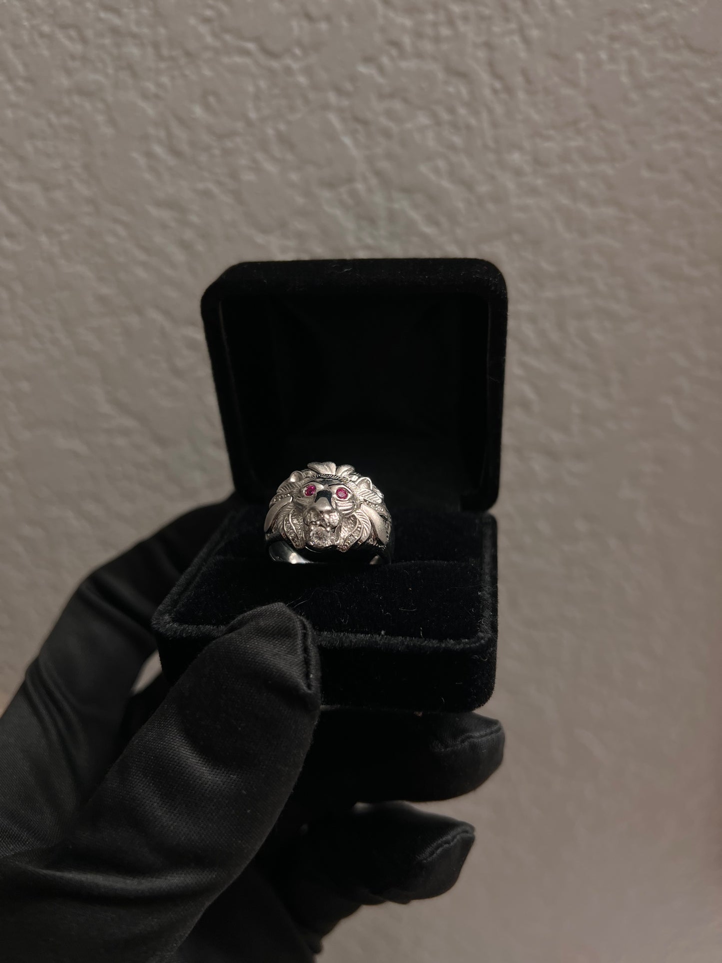 Lion ring real silver