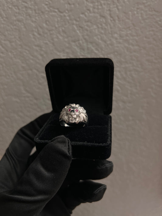 Lion ring real silver