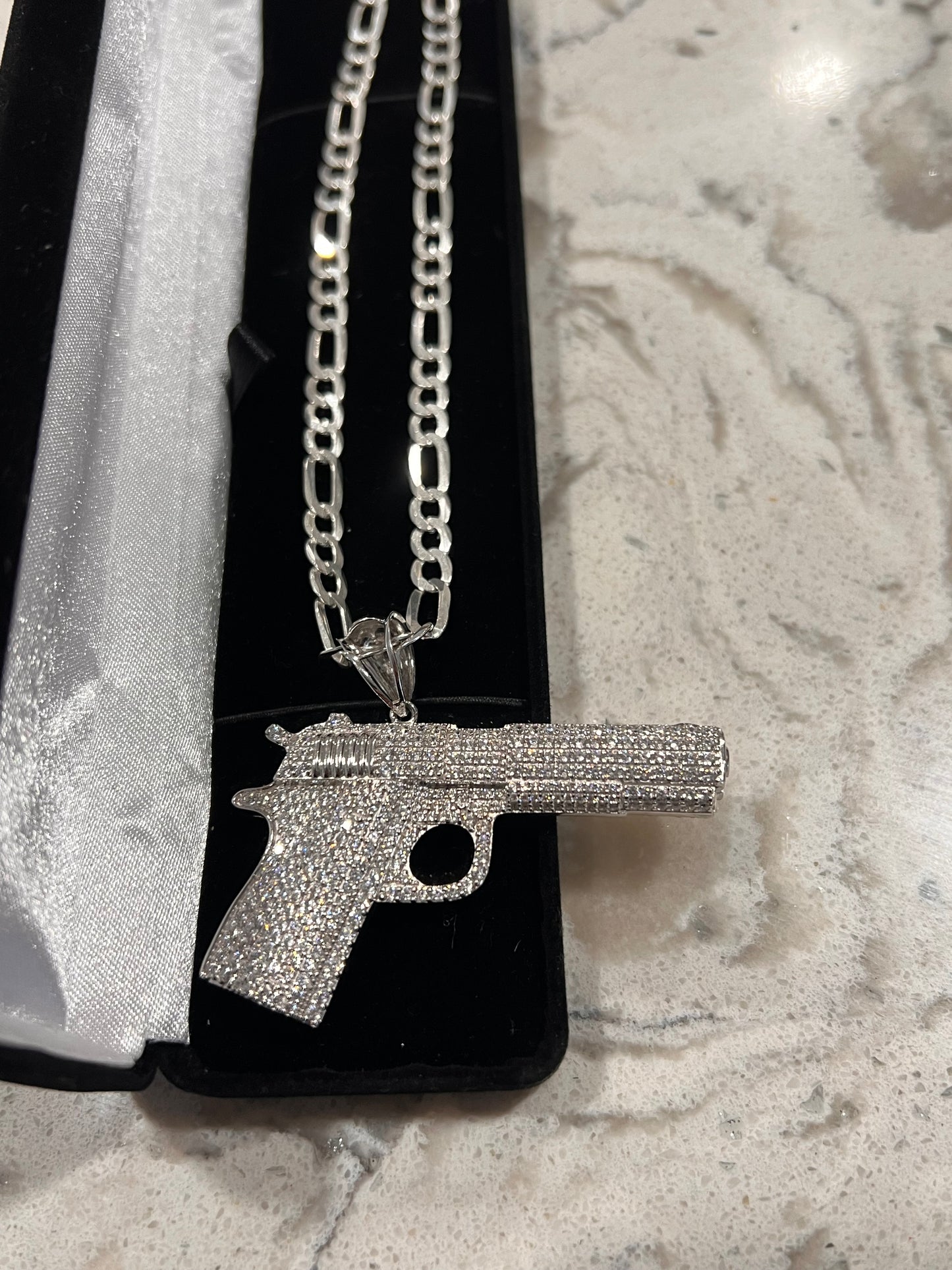 3D iced out gun chainset