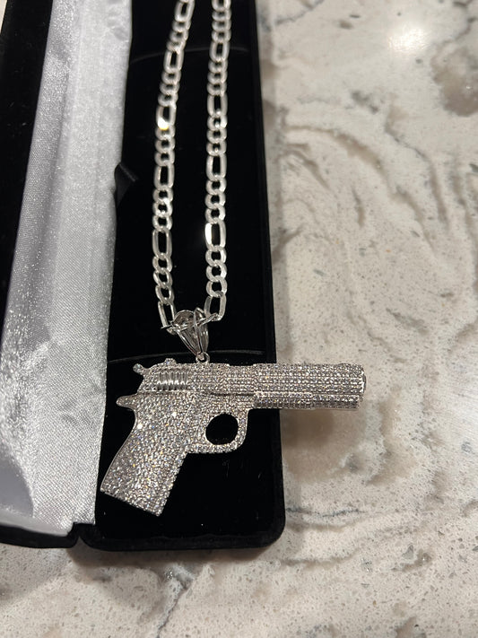3D iced out gun chainset