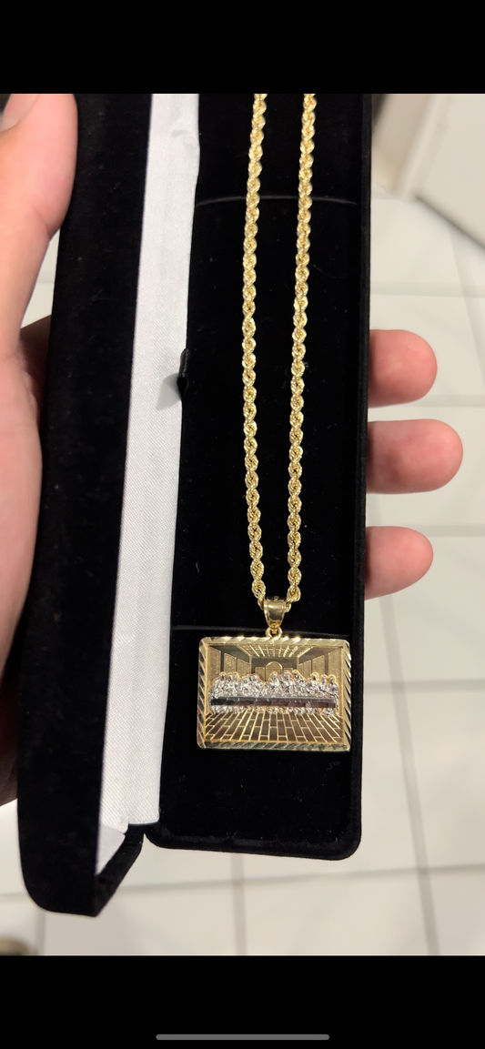 10k real gold last supper setup