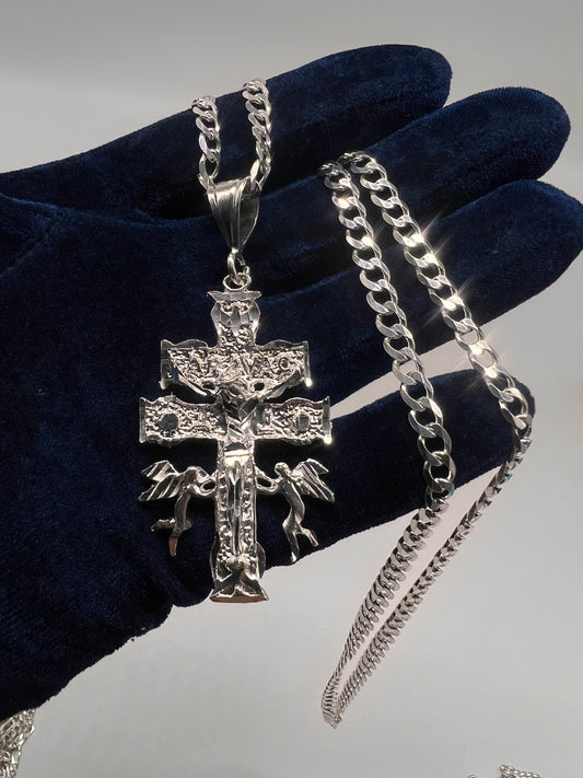 Cruz de caravaca real silver set