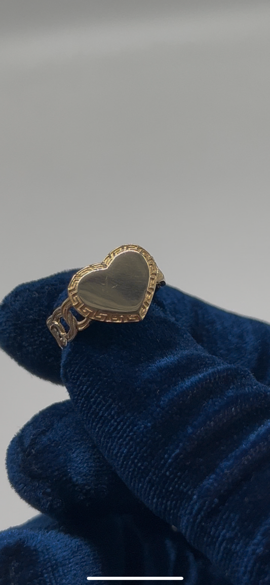 Chino heart ring 14k real gold