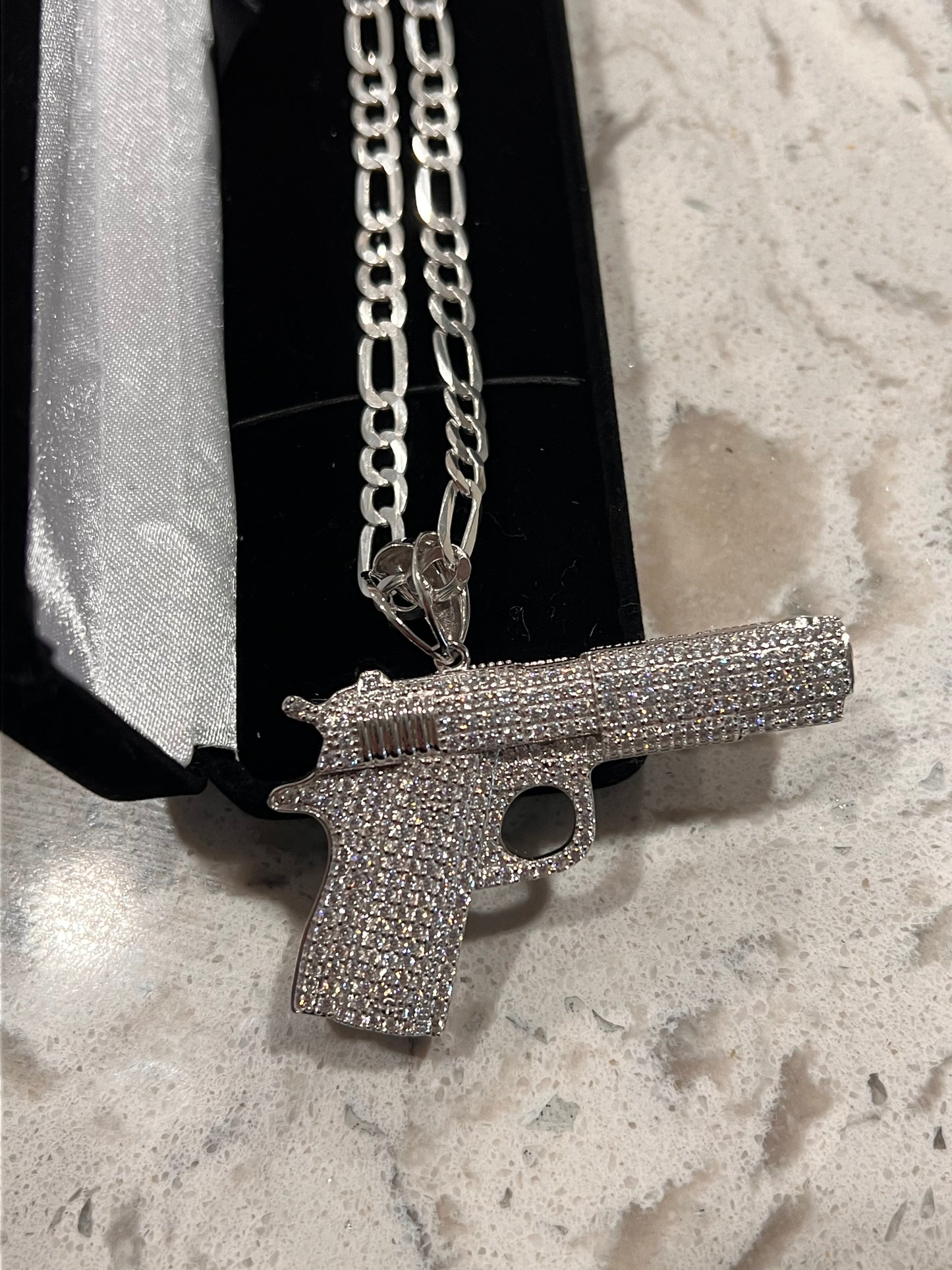 3D iced out gun chainset