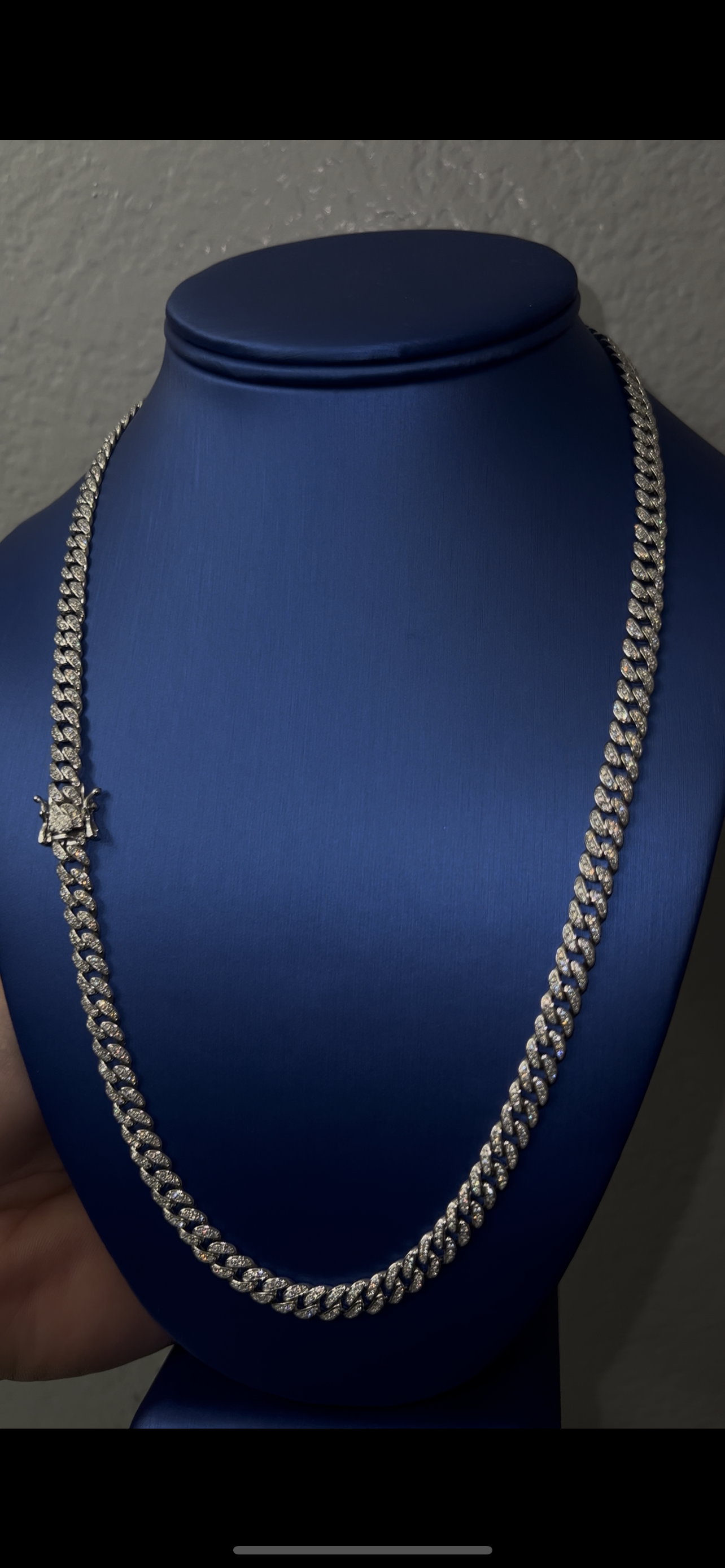 6mm Cuban chain real silver