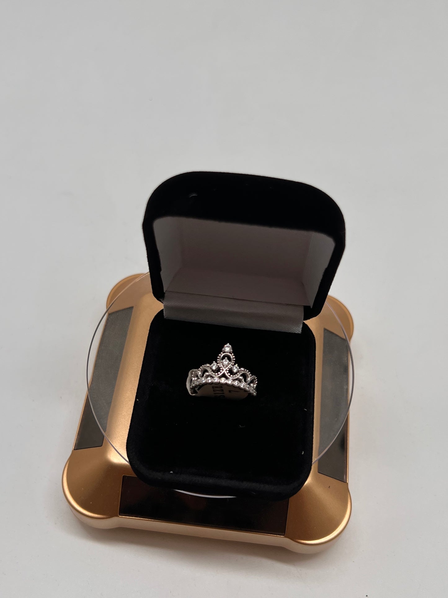 Princess Crown ring real silver