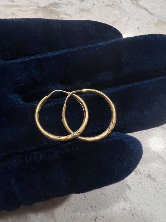 14k real gold hoops