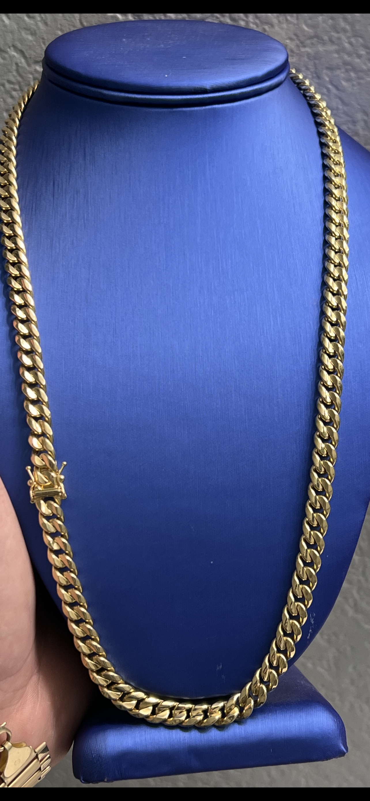 14k real gold Miami cuban link chain