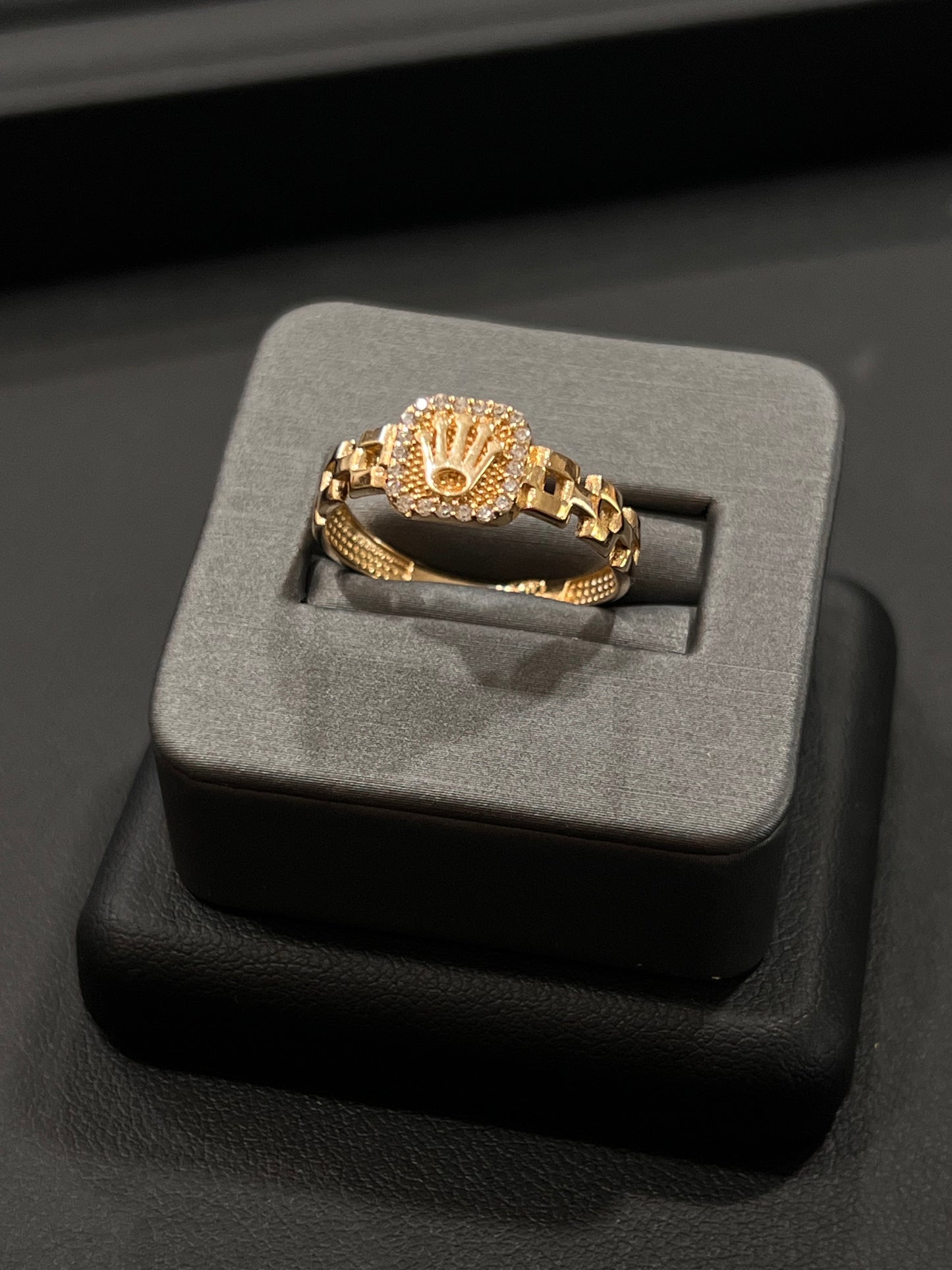 14k real gold Rolex style ring