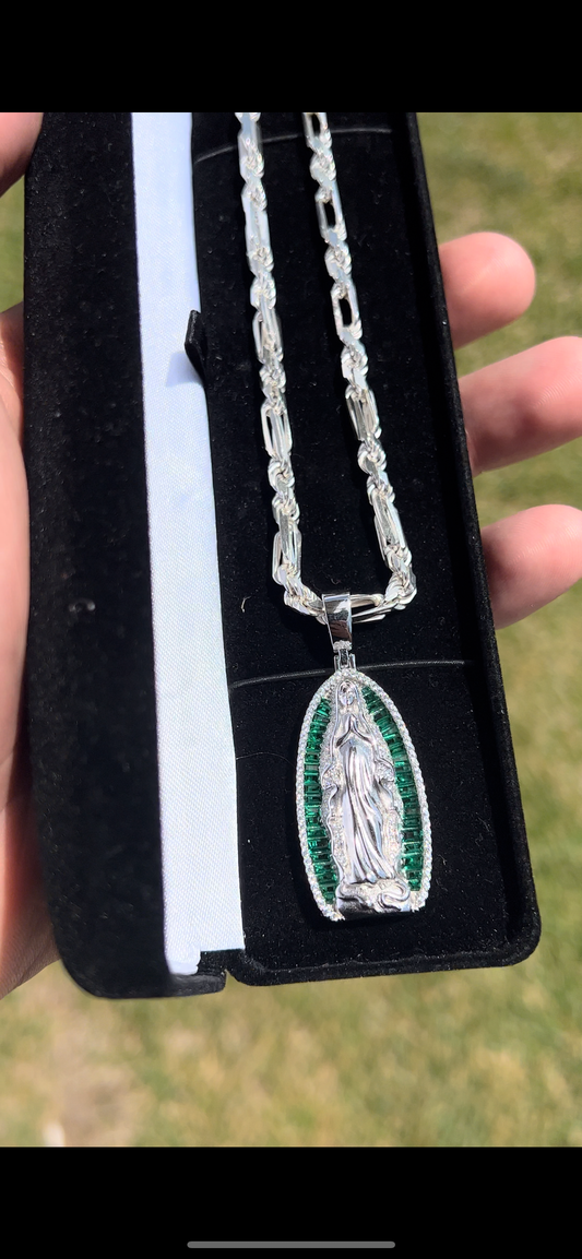 Real silver clean virgen Mary Milano setup