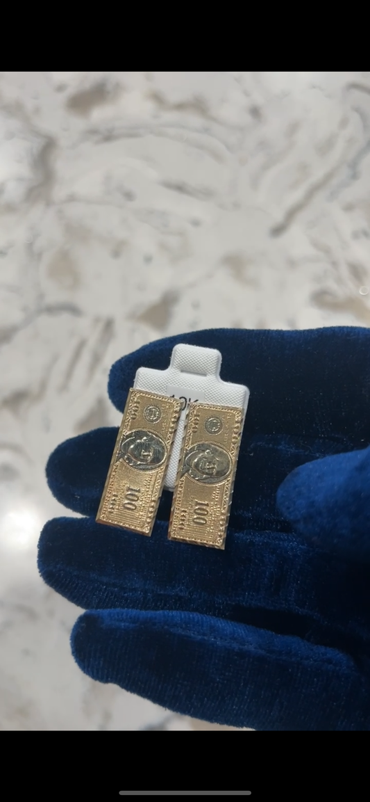 Benjamin 10k real gold earrings