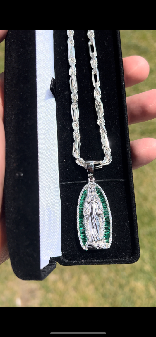 Real silver clean virgen Mary Milano setup