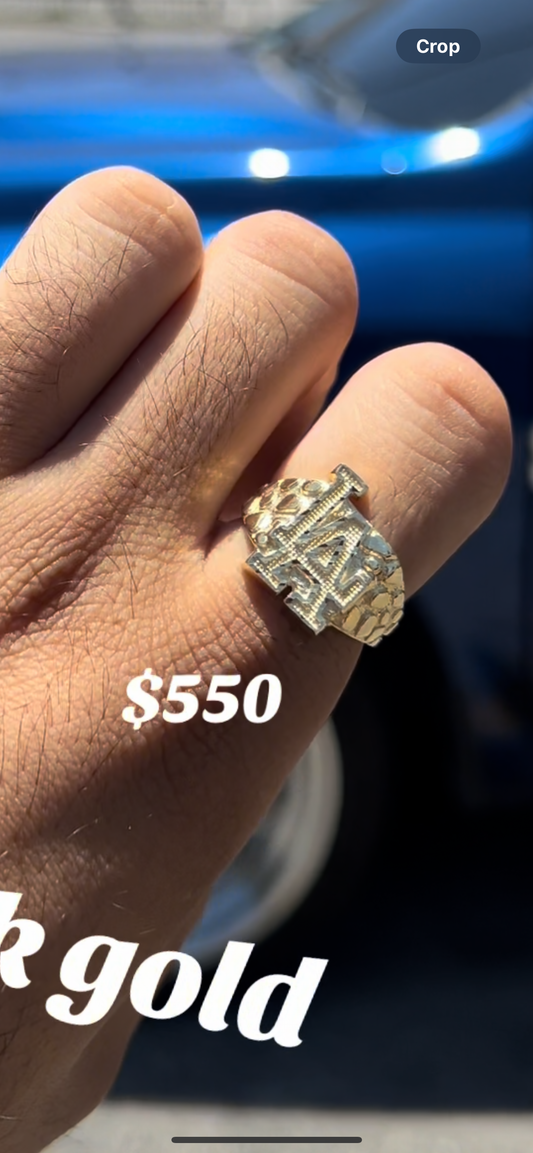 La Nugget Rings 14k real gold