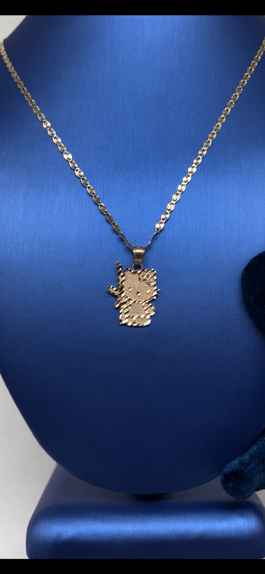 Hello kitty w Ak 14k real gold