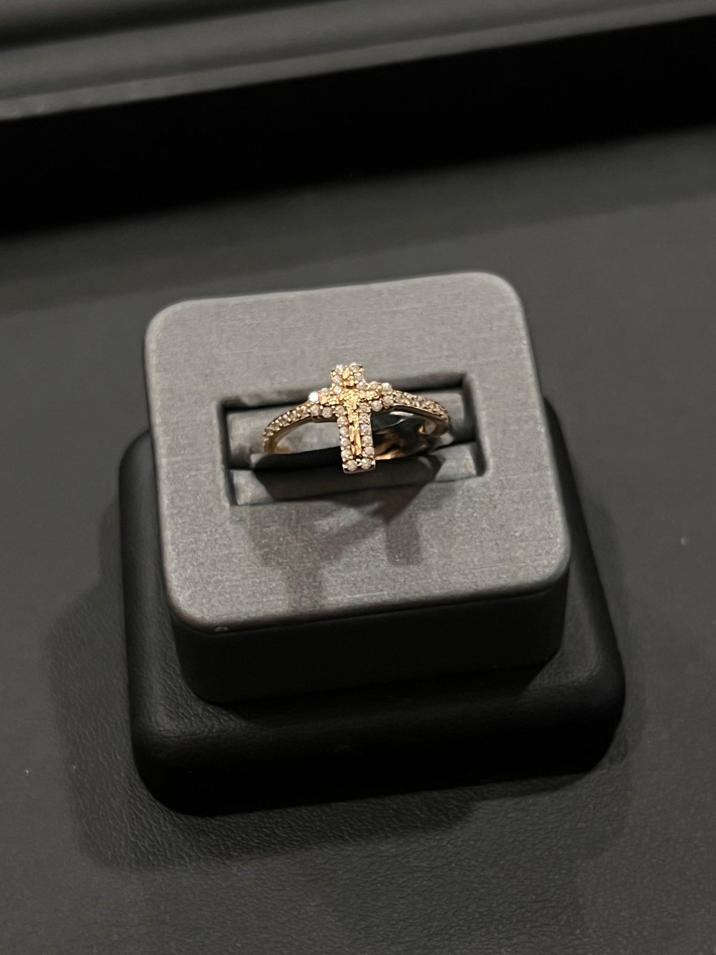 10k real gold cross ring