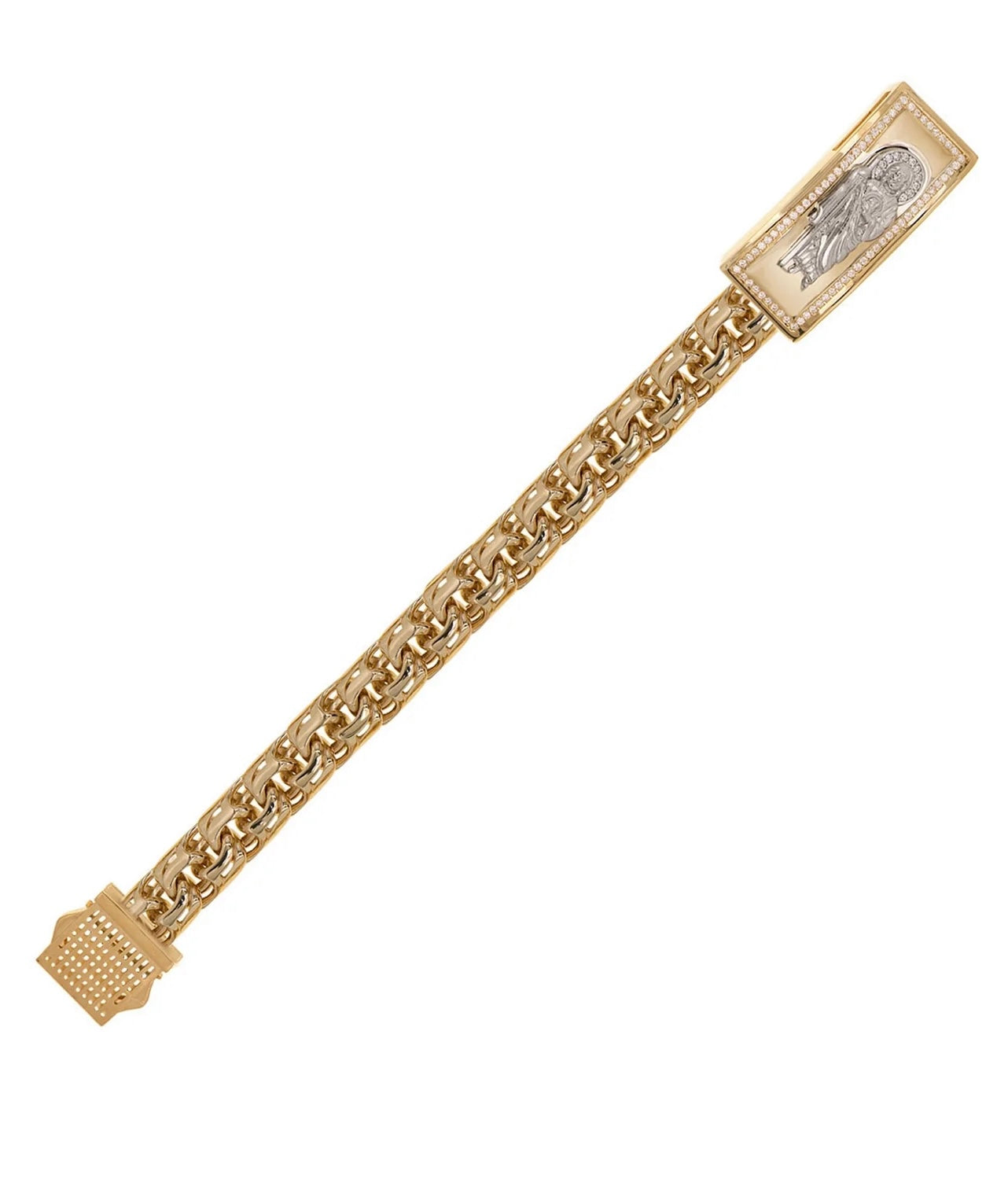 Chino link San Judas Bracelet 14k Real gold