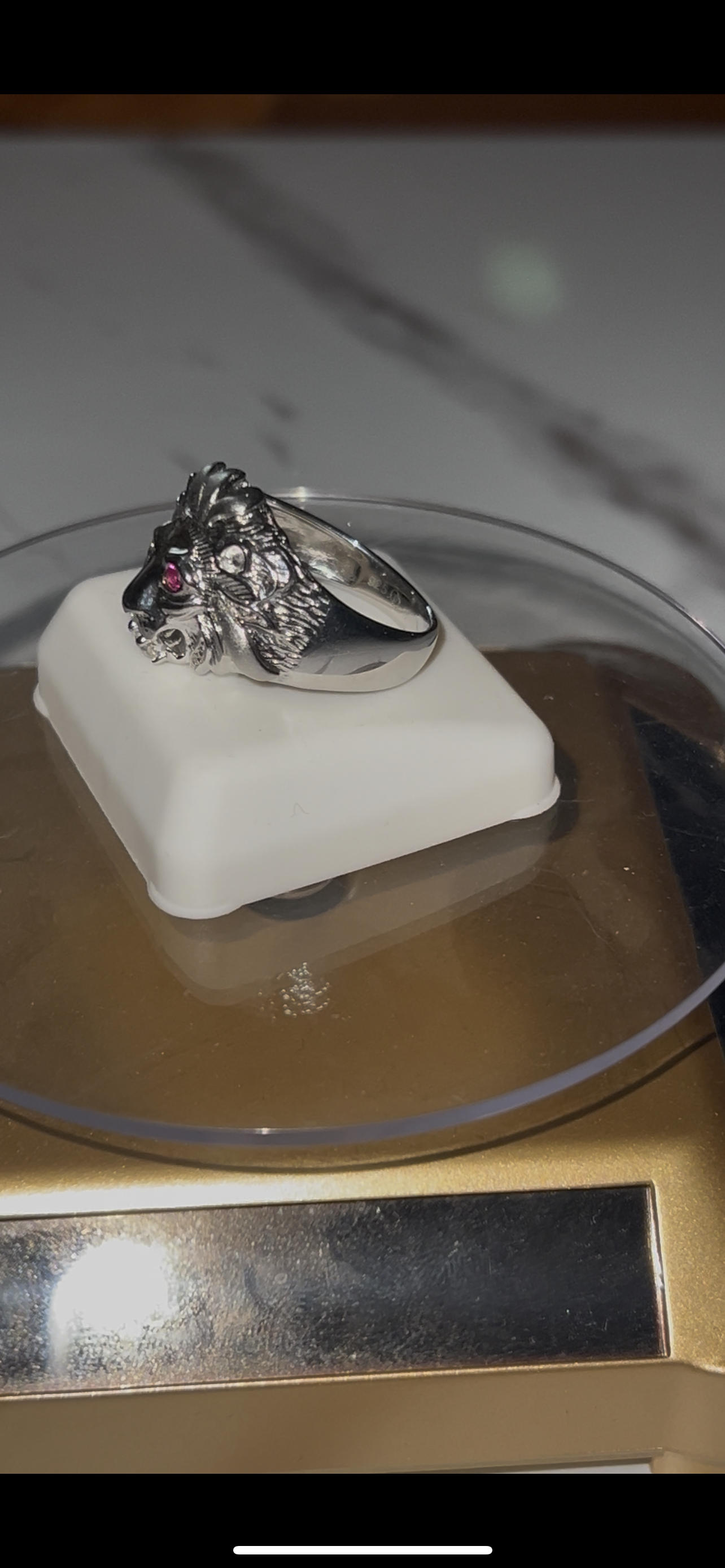 Lion ring real silver