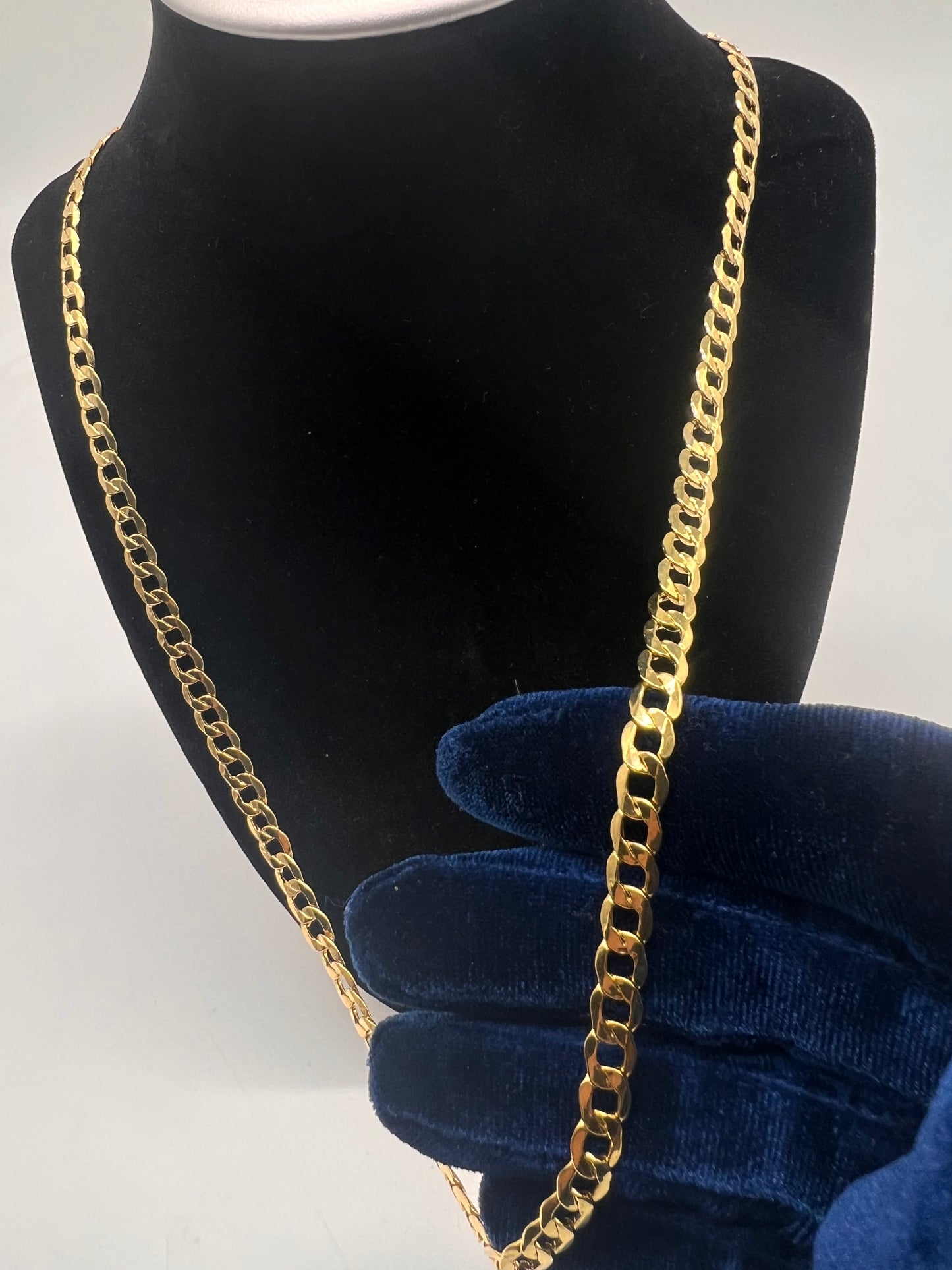 7mm 24inch cuban chain 14k real gold