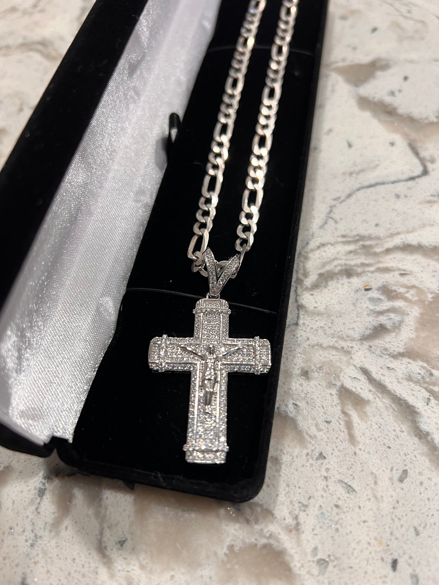 Real silver cross chainset