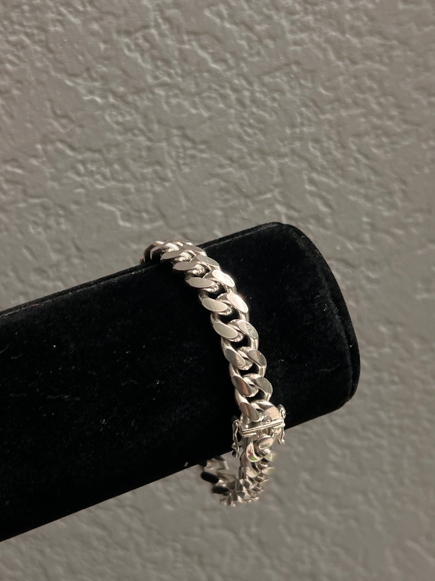 Real silver solid Miami cuban link