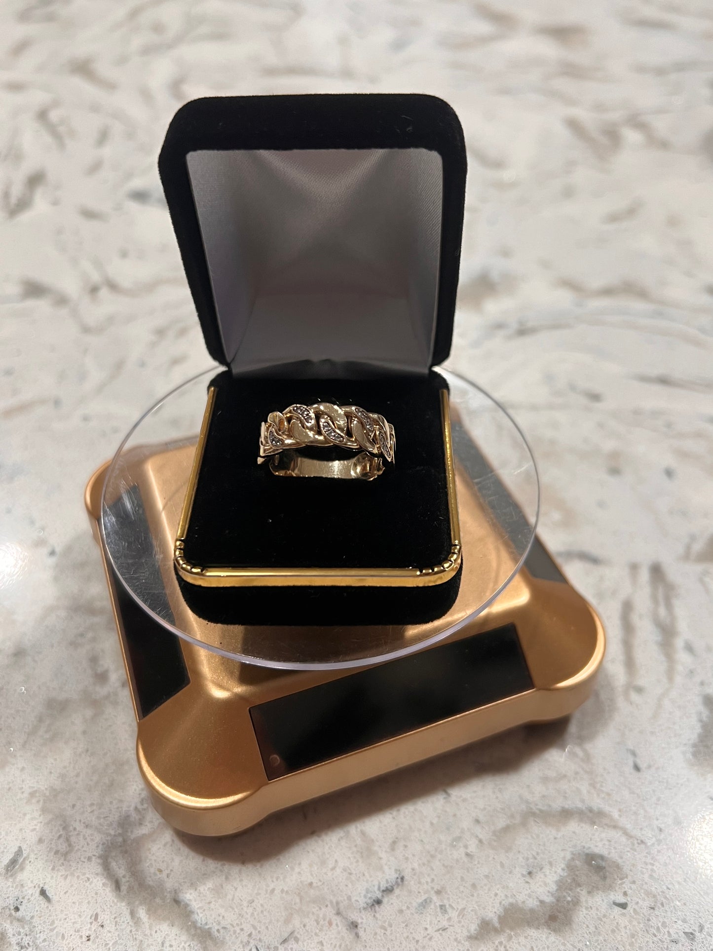 10k real diamond cuban link ring