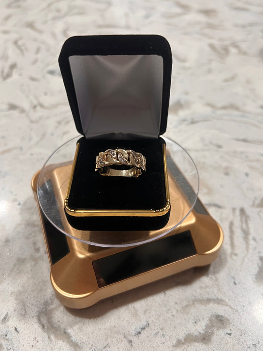 10k real diamond cuban link ring