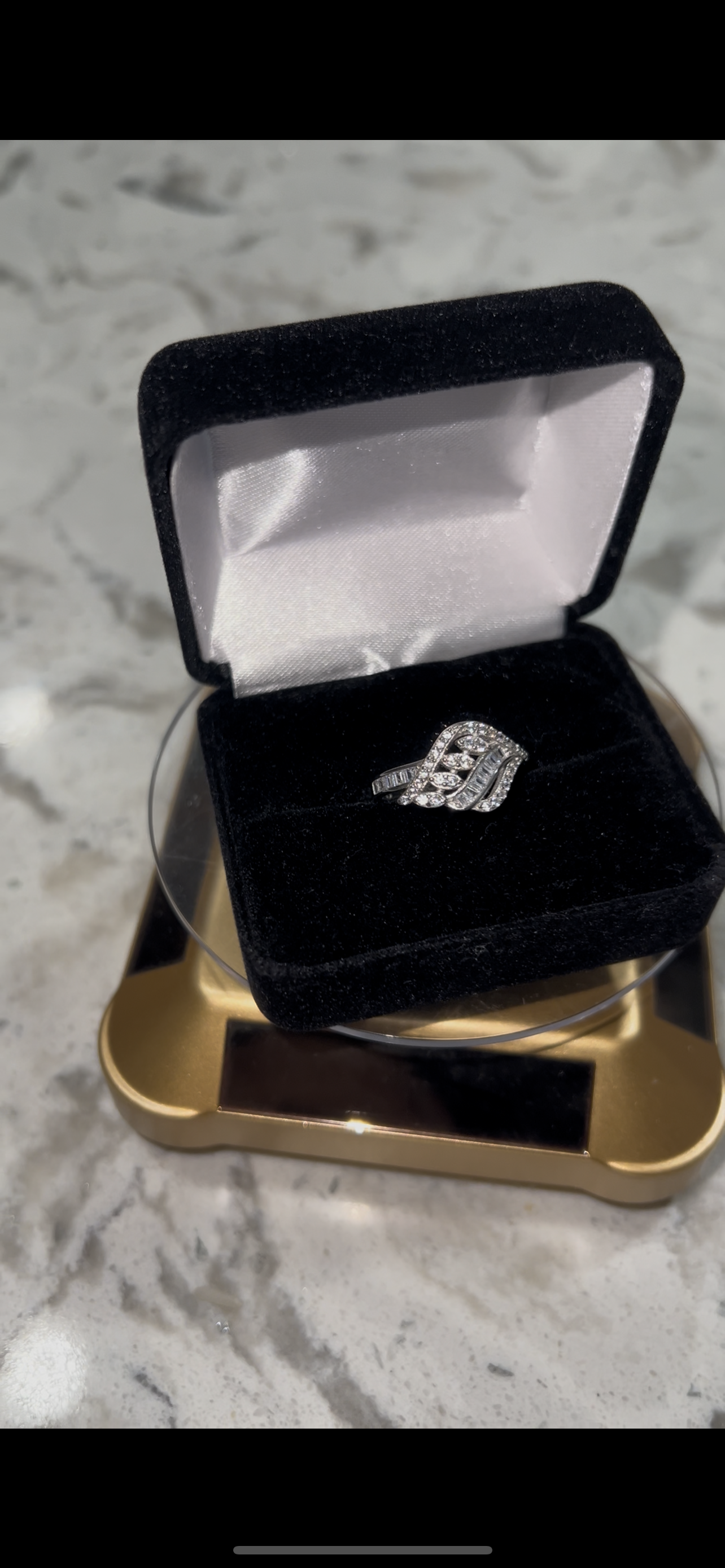 Flower ring real silver