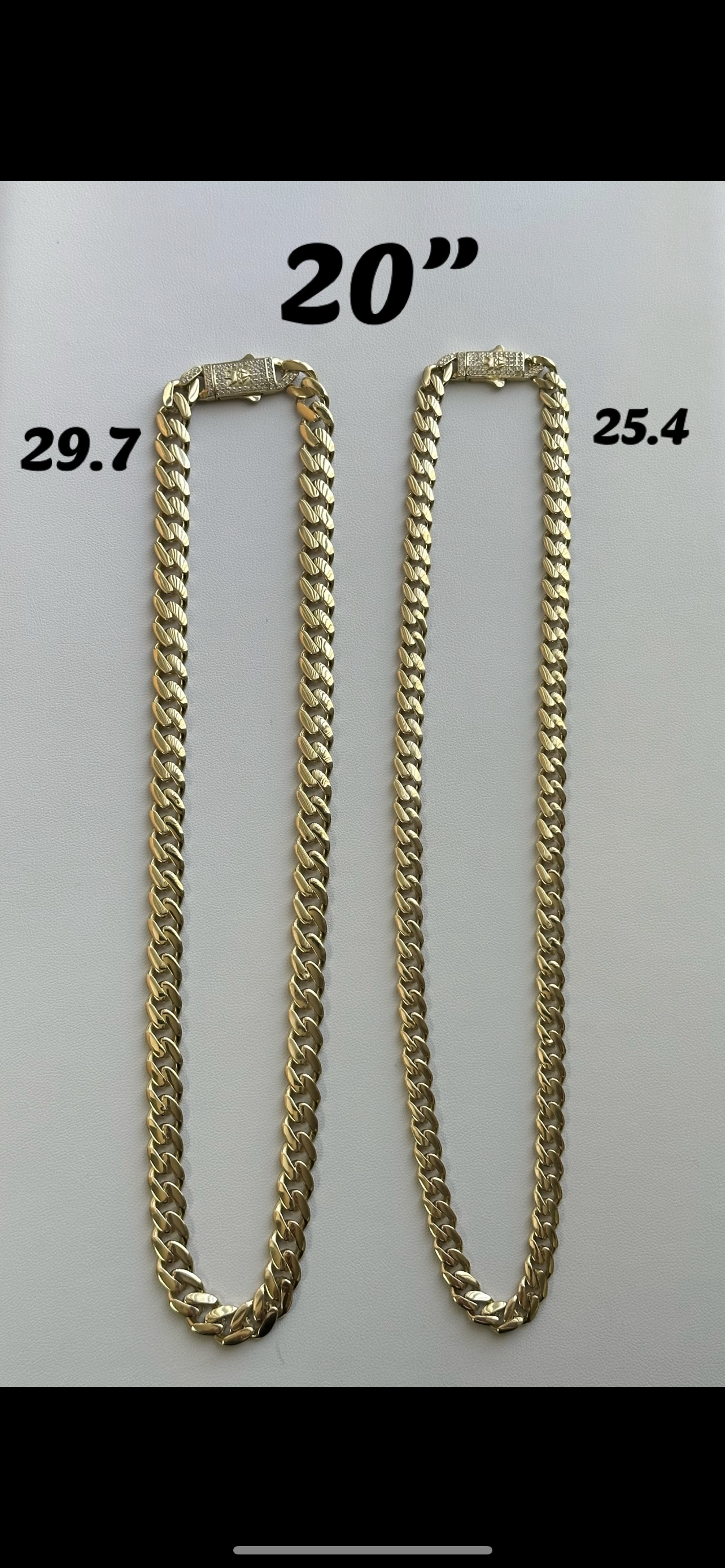 Monaco cuban chain real 14k gold