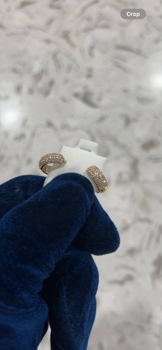 14k real gold fancy hoops