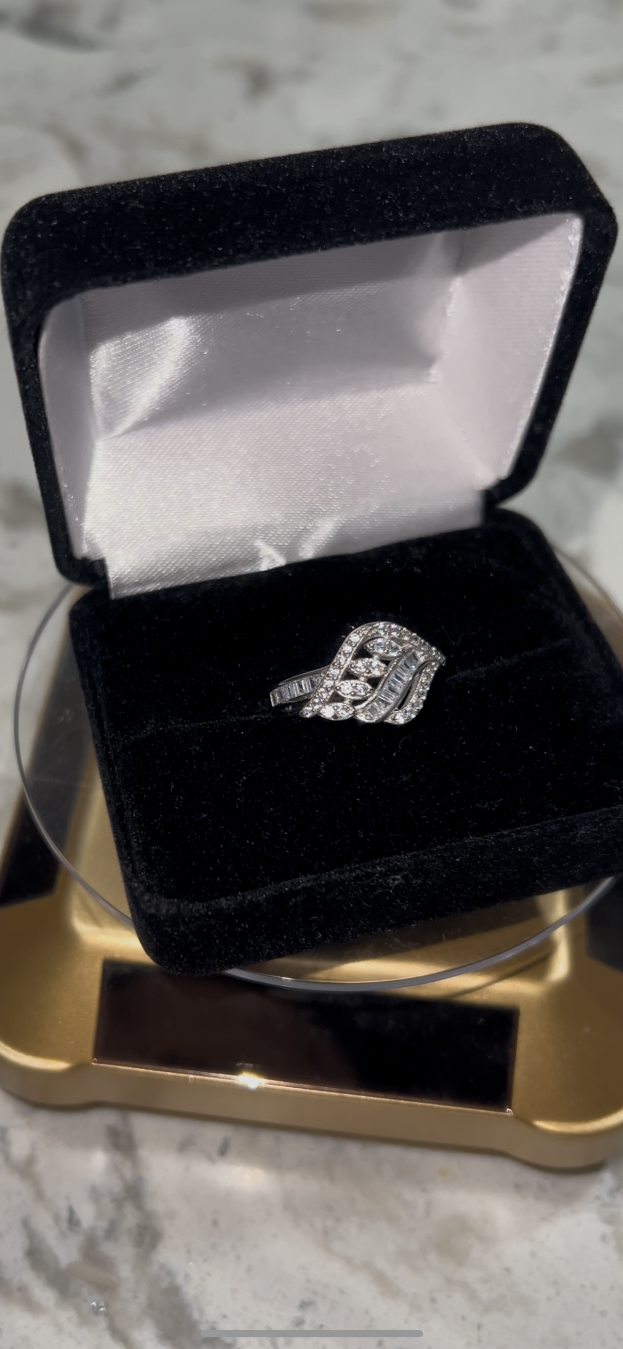 Flower ring real silver