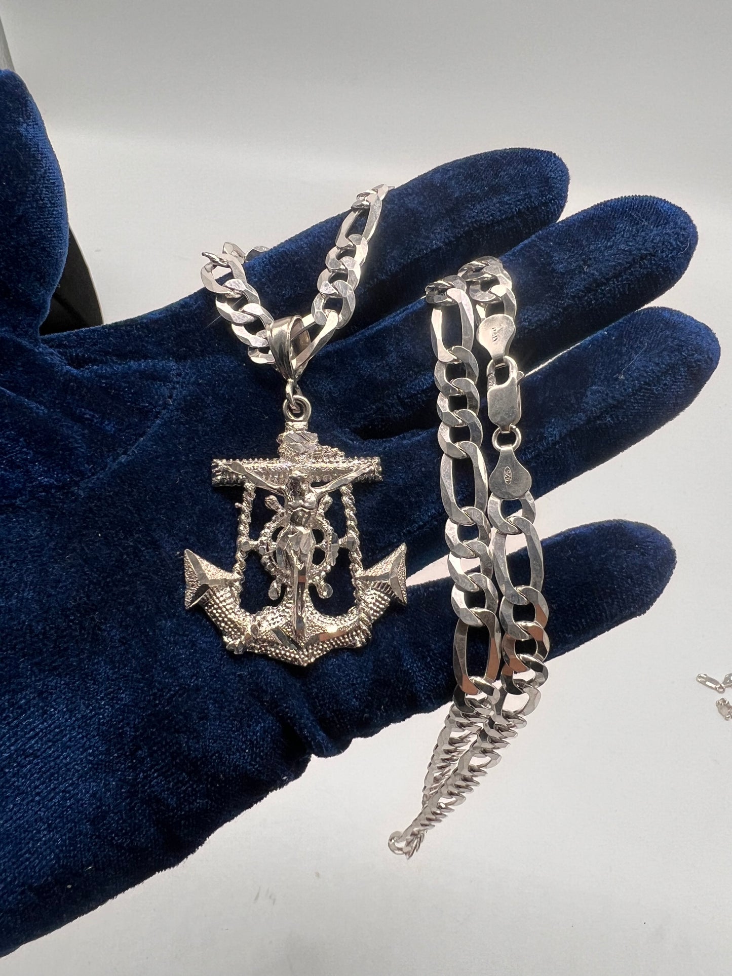 Anchor set real silver