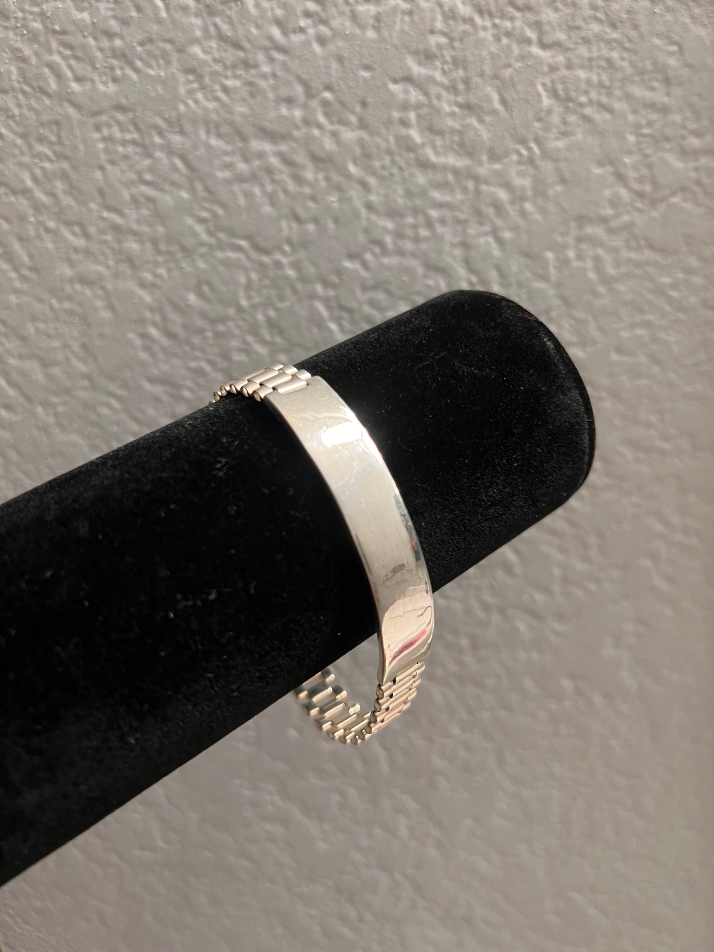 Real silver Rollie ID bracelet