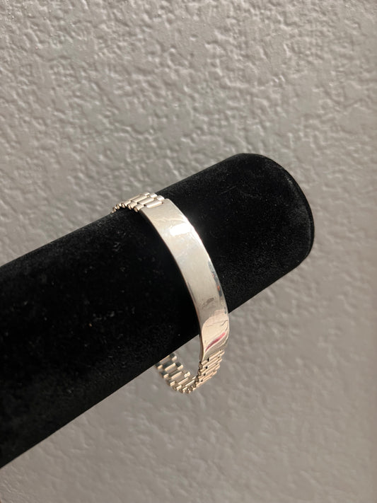 Real silver Rollie ID bracelet