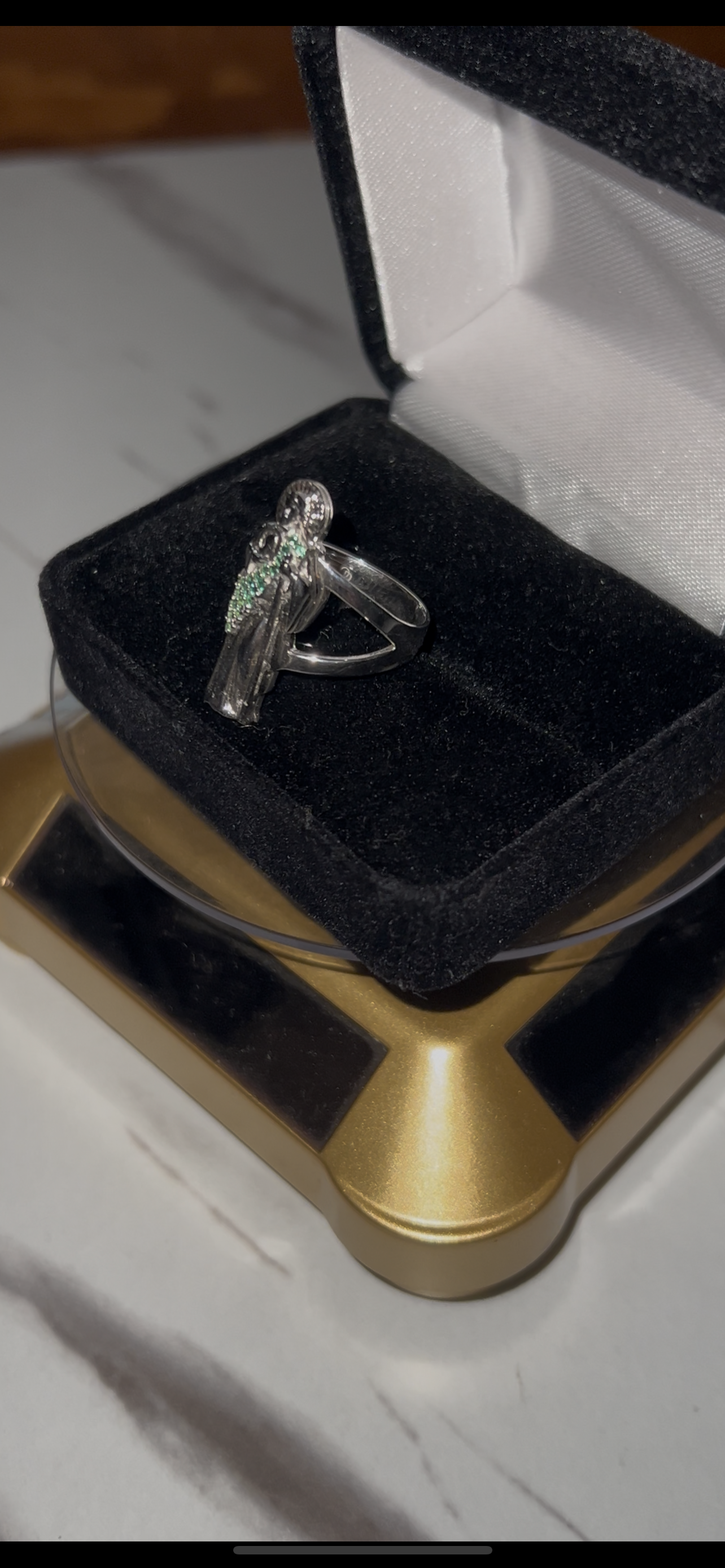 San Judas ring real silver
