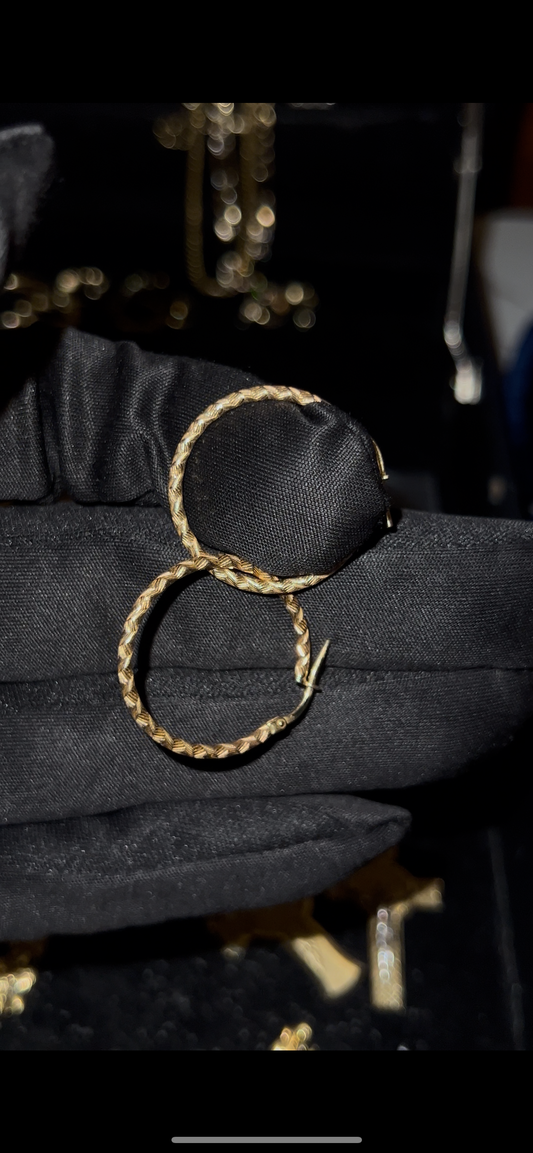 14k real gold hoop earrings