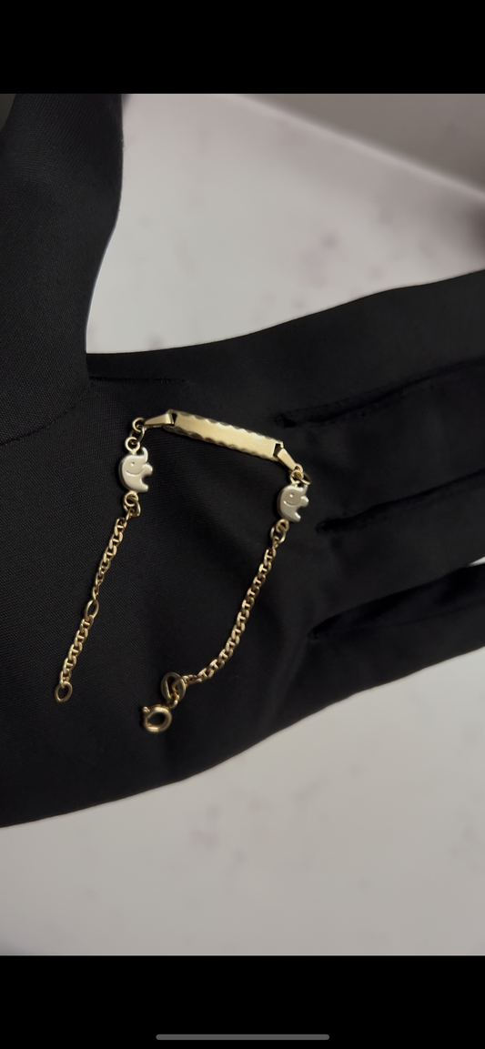 Baby bracelet 14k real gold